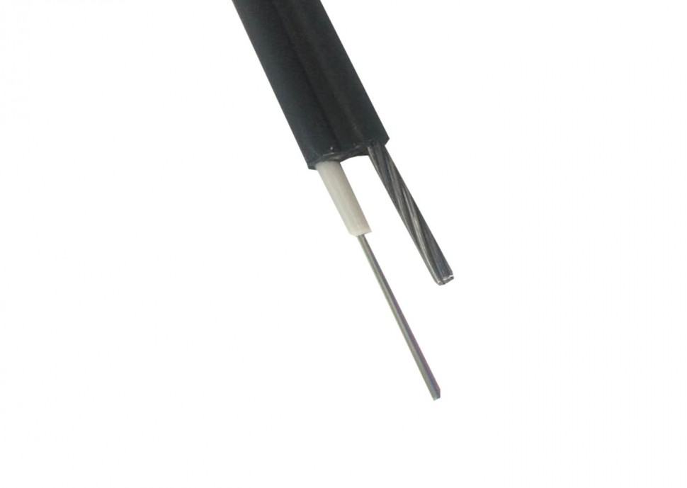 Кабель волоконно-оптический 16 (SМ - 9/125), тип ОПЦ, наружный с тросом, 9 кН, PE, черный, 2000м