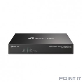 TP-Link VIGI NVR1004H-4P VIGI 4-канальный сетевой видеорегистратор с поддержкой PoE+