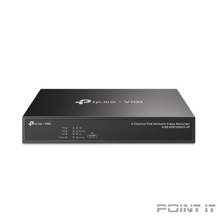 TP-Link VIGI NVR1004H-4P VIGI 4-канальный сетевой видеорегистратор с поддержкой PoE+
