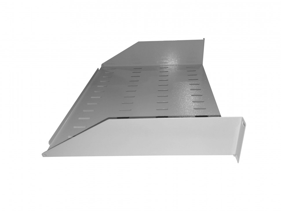 Полка консольная 2U, глубина 370, без крепежа, серая