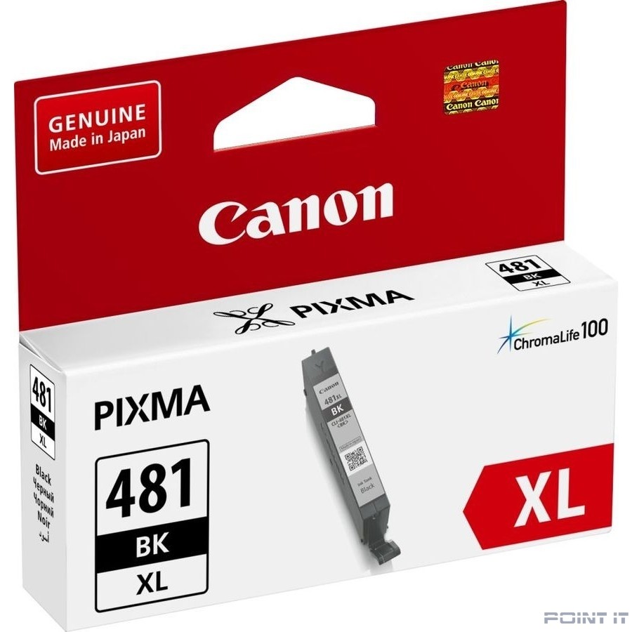 Canon CLI-481XL BK 2047C001 Картридж для PIXMA TS6140/TS8140TS/TS9140/TR7540/TR8540, 2280 стр. чёрный