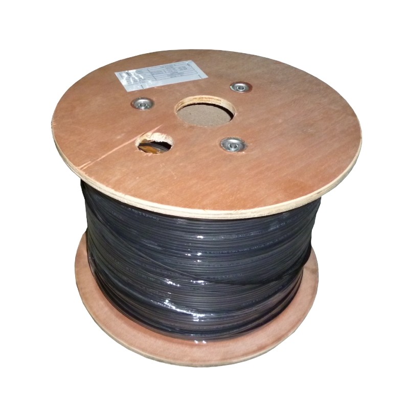 Кабель волоконно-оптический 2 (SМ - 9/125), FTTH, внутренний, LSZH, черный, 1000м