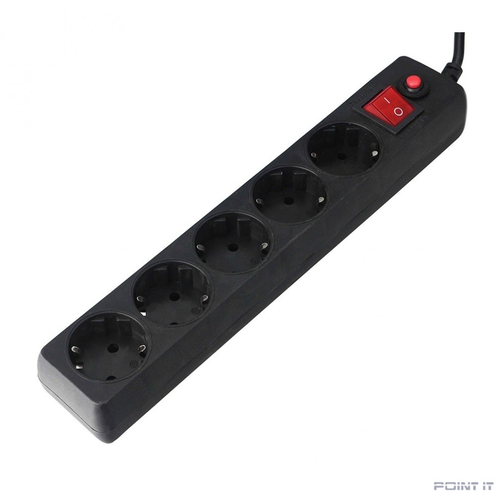 Гарнизон Сетевой фильтр EHLB-1 10А 1.8м 5 розеток чёрный (21217)