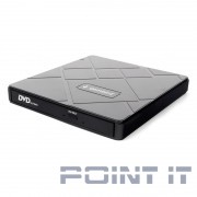 USB 3.0 Gembird DVD-USB-04 пластик, со встроенным кардридером и хабом черный