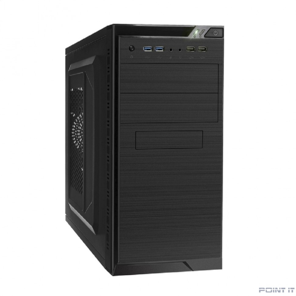 Exegate EX272745RUS Корпус Minitower Exegate QA-412U Black, mATX, <XP400, Black, 120mm>, 2*USB+2*USB3.0, Audio