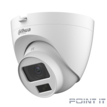 DAHUA DH-HAC-HDW1500CLQP-IL-A-0360B-S2 Уличная турельная HDCVI-видеокамера с интеллектуальной двойной подсветкой 5Мп, объектив 3.6мм, ИК 20м, LED 20м, IP67, корпус: пластик, быстрый монтаж