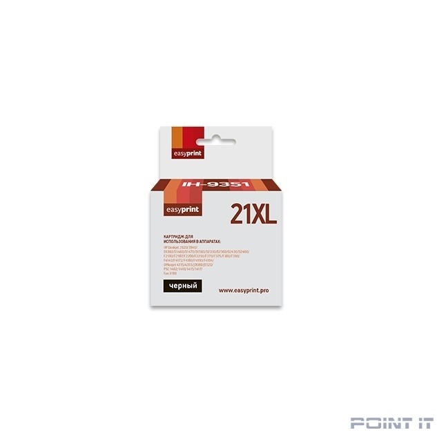 Easyprint C9351CE Картридж №21XL (IH-9351) для HP Deskjet 3920/D1360/D1460/D1560/D2330/F2180/F380/PSC1410, черный
