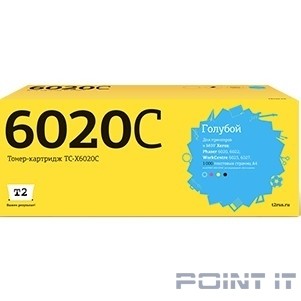 T2 106R02760 Картридж (TC-X6020C) для Xerox Phaser 6020/6022/WorkCentre 6025/6027 (1000k) Cyan
