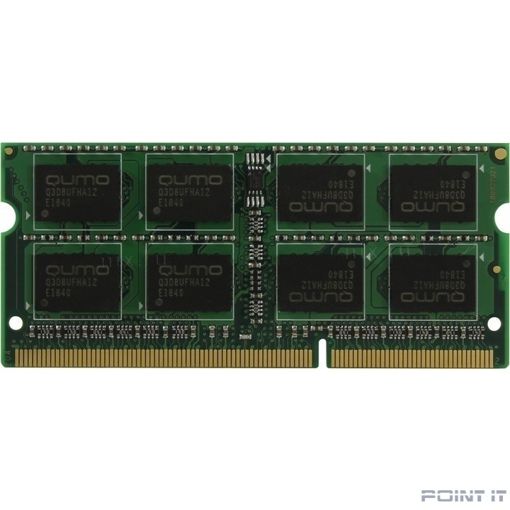 QUMO DDR3 SODIMM 8GB QUM3S-8G1600C11L PC3-12800, 1600MHz, 1.35V