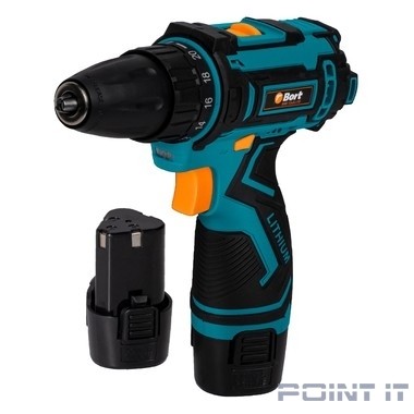 Bort BAB-12X2LI-FD (2X1,5 AH) Дрель-шуруповерт аккумуляторная ударная [93413151] { 12 В, 1.5 Ач, Li-lon, 1 Акк }