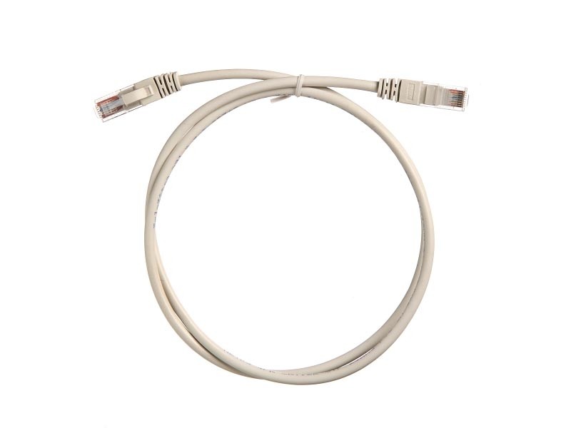 Патч-корд UTP4 cat.5e, 1.0м, литой коннектор, серый, LSZH, NETKO Expert CKC
