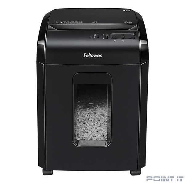 Fellowes Шредер Powershred 10M FS-4630601{DIN P-5, 2х15мм, 10лст., 19лтр., Safety Lock}, с микрорезкой