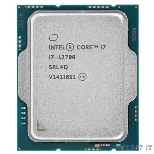 CPU Intel Core i7-12700 Alder Lake OEM {2.1 ГГц/ 4.8 ГГц в режиме Turbo, 25MB, Intel UHD Graphics 770, LGA1700}