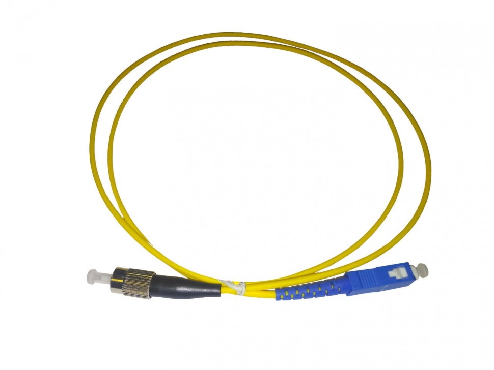 Патч-корд оптический переходной SC-FC/UPC SM Simplex 3.0мм 9/125, 1м, LSZH