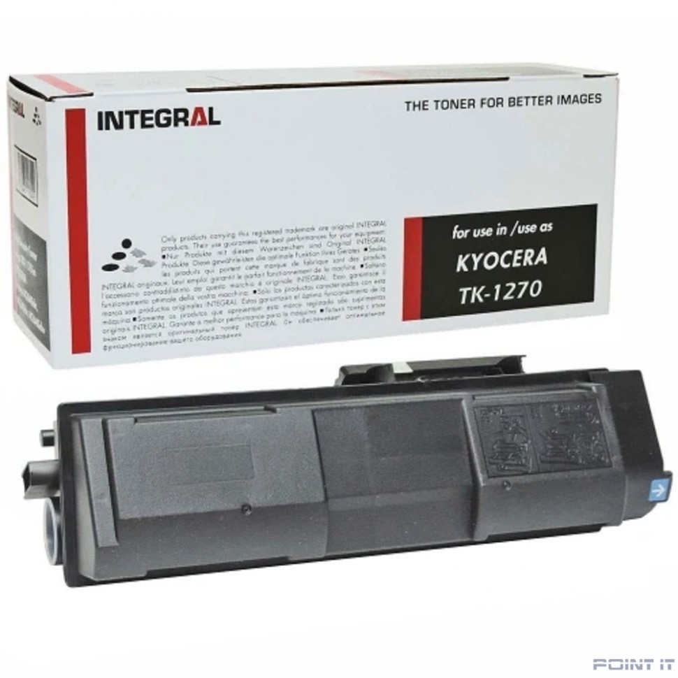 Тонер-картридж Integral TK-1270 с чипом для Kyocera Ecosys MA4000fx/ifx/x (Европейская версия) (с чипом) . Ресурс 10к страниц. В коробке штук - 8