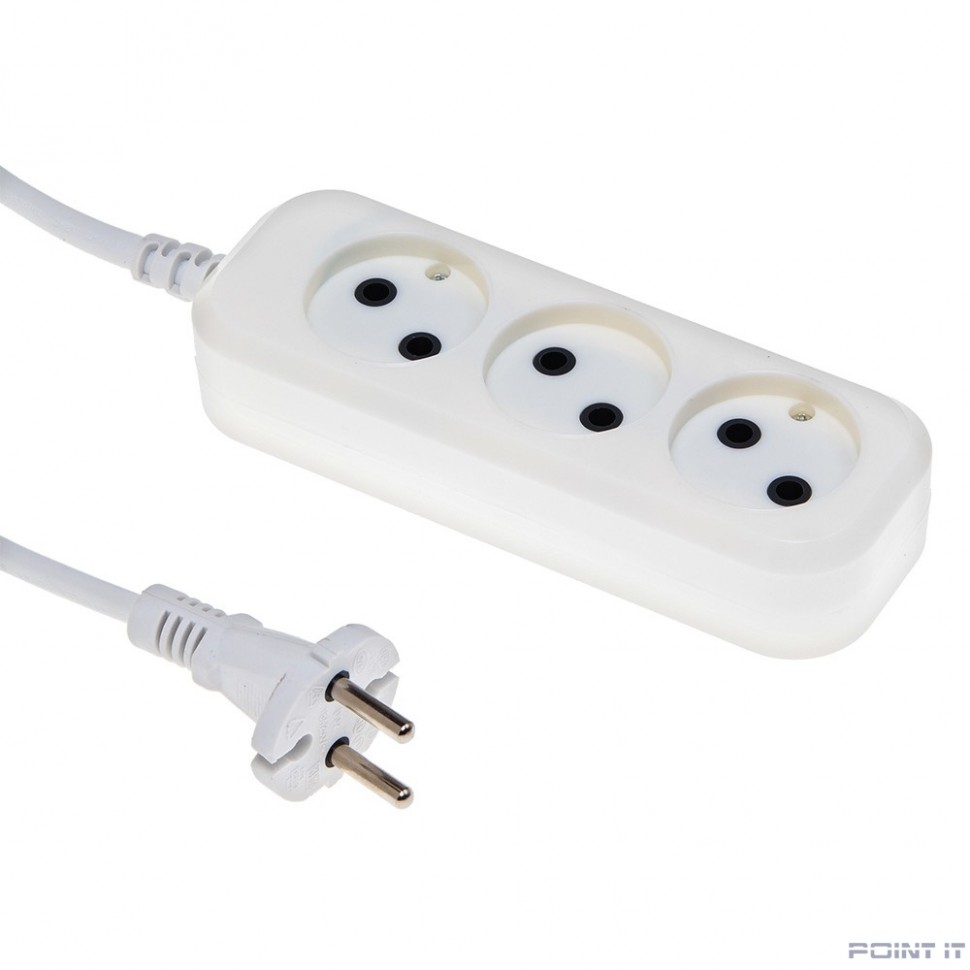 BURO Сетевой удлинитель 3 розетки,1.5 метра, (BU-PSL3.1/W), белый (пакет ПЭ) {475331}