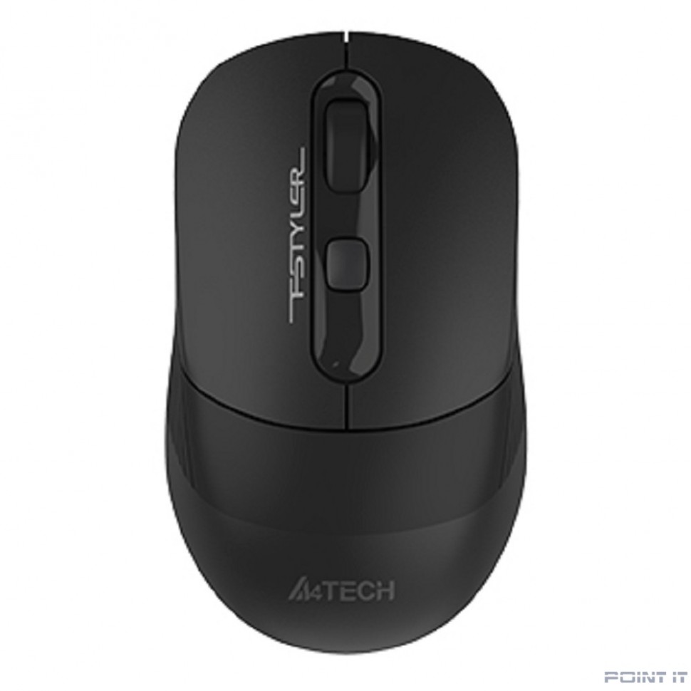 Мышь беспроводная A4Tech Fstyler FB10CS black (оптическая, silent, BT/Radio, USB, 4but, 2000dpi)(FB10CS USB STONE BLACK