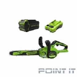 Greenworks G40CS30IIK2 Цепная пила аккумуляторная , 40V, 30 см, с 1* АКБ 2А*ч и ЗУ [2007807UA]