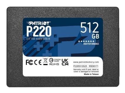 SSD жесткий диск SATA2.5" 512GB P220 P220S512G25 PATRIOT