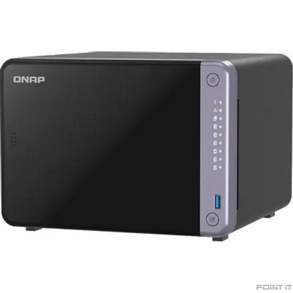 Сетевое хранилище без дисков/ SMB QNAP TS-632X-4G 6-bay 3.5" desktop NAS, AL524 4C 2.0GHz, 4GB DDR4 RAM (max 16GB), 2 x 10GbE SFP+, 2 x 2.5GbE, 1 x PCIe Gen3, 2 x USB 3.2 Gen1