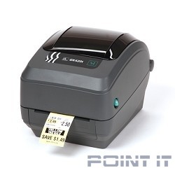 Zebra GK420t [GK42-102520-000] Черный {TT Printer, 203 dpi, Euro and UK cord, EPL, ZPLII, USB, Serial, Centronics Parallel}