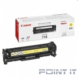 Canon Cartridge 718Y 2659B002 Картридж для Canon LBP7200Cdn/MF8330Cdn/MF8350Cdn, Желтый, 2900стр. (GR)
