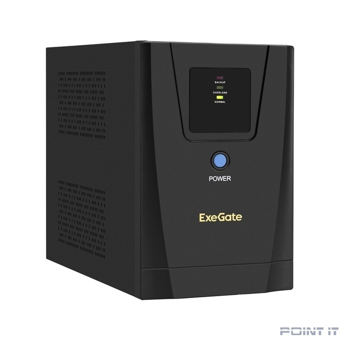 Exegate EX292802RUS ИБП ExeGate SpecialPro UNB-1600.LED.AVR.2SH.3C13.USB <1600VA/950W, LED, AVR, 2*Schuko+3*C13, USB,съемн.кабель, металлический корпус, Black>