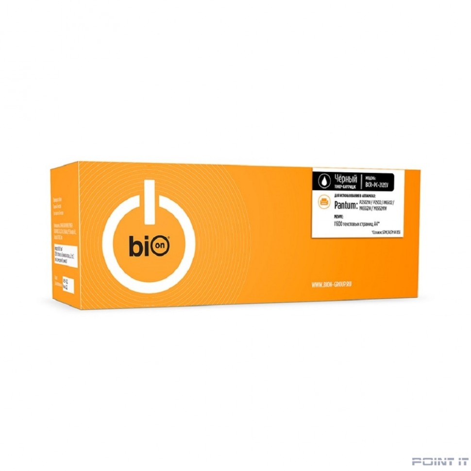 Bion BCR-PC-212EV Картридж PC212EV для Pantum P2502W/P2502/M6502/M6502W/M6552NW (1600 стр.) с чипом