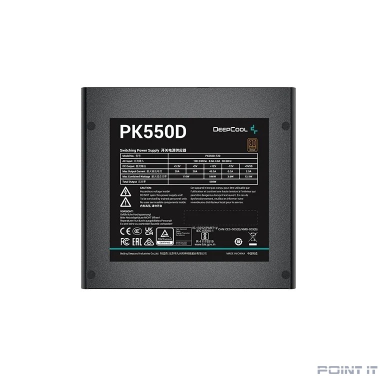 Блок питания PK550D 550W R-PK550D-FA0B-EU DEEPCOOL