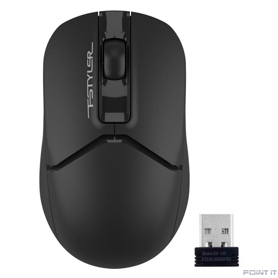 A-4Tech Мышь Fstyler FG12 black optical (1200dpi) cordless USB (3but) [1454090]