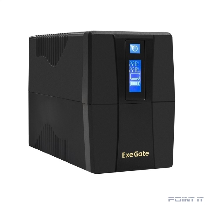 Exegate EX292790RUS ИБП ExeGate Power Smart ULB-1000.LCD.AVR.4C13.RJ.USB <1000VA/550W, LCD, AVR, 4*C13, RJ45/11,USB, Black>
