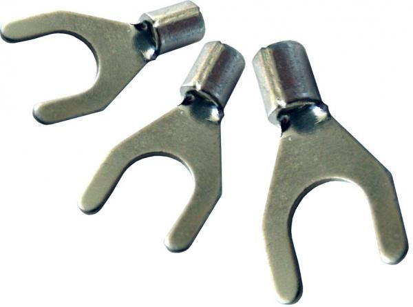 Вилочный кабельный наконечник SNBS2-6 (НВ d=6,4мм) 1,5-2,5мм2, неизолированный, 100 шт, NETKO Optima