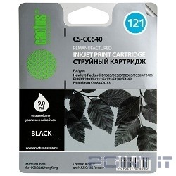 CACTUS CC640A Картридж №121 (черный) для HP DeskJet D1663/D2563/D2663/D5563/F2423/F2483/F2493/F4213/F4275/F4283/F4583; PhotoSmart C4683/C4783