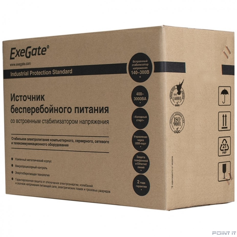 Exegate EP287659RUS ИБП ExeGate SpecialPro Smart LLB-3000.LCD.AVR.C13.RJ.USB <3000VA/1800W, LCD, AVR, 6*IEC-C13, RJ45/11, USB, Black>