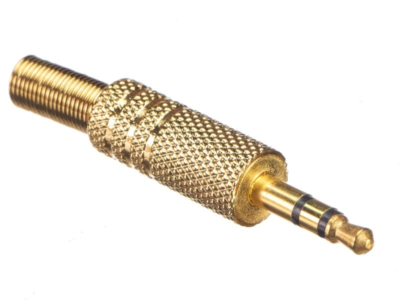 Штекер 3.5 стерео (золотой), NETKO Optima