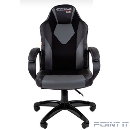 Офисное кресло Chairman game 17 Россия экопремиум черный/серый (7024558)