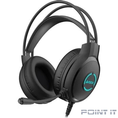 Наушники с микрофоном A4Tech Fstyler FH300U черный 2м мониторные USB оголовье (FH300U BLACK)