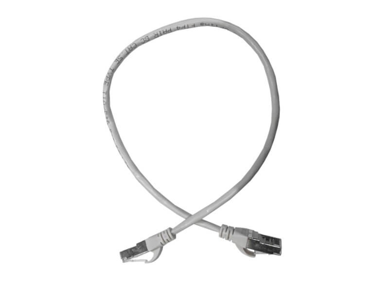 Патч-корд FTP4 cat 5e, 0.5м, ВС, LSZH, серый, литой коннектор NETKO Optima