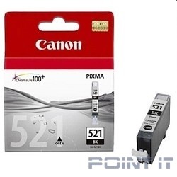 Canon CLI-521Bk 2933B004 Картридж для Canon Pixma iP3600, 4600, MP540 ,MP620, MP630, MP980, Черный, 9 мл.