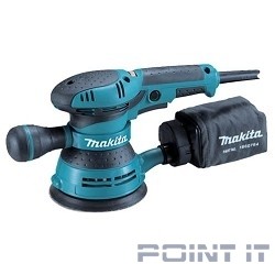 Makita BO5041 Эксцентриковая шлифовальная машина [BO5041] {300Вт,ф125мм,4000-12000об\м,ампл-2.8мм,1.4кг,кор,п\сборник,доп.рукоятка}