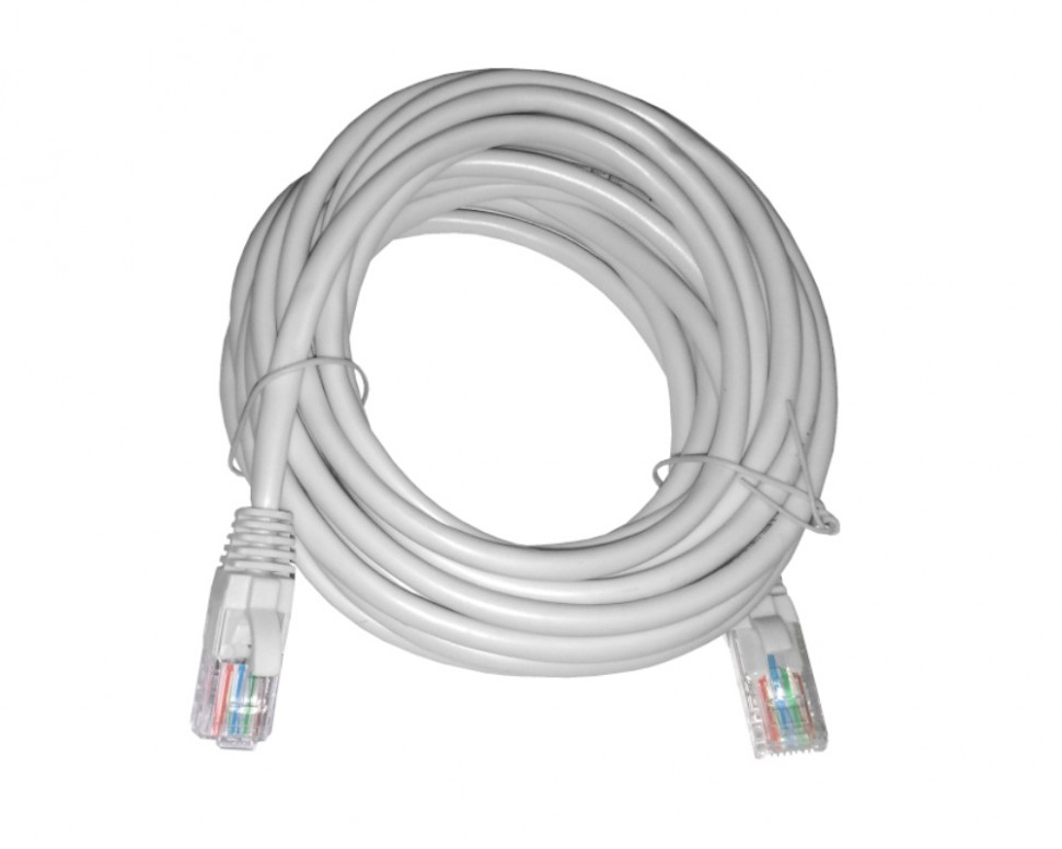 Патч-корд UTP4 cat.5е, 5.0м, CCA, LSZH, серый, литой коннектор NETKO Optima