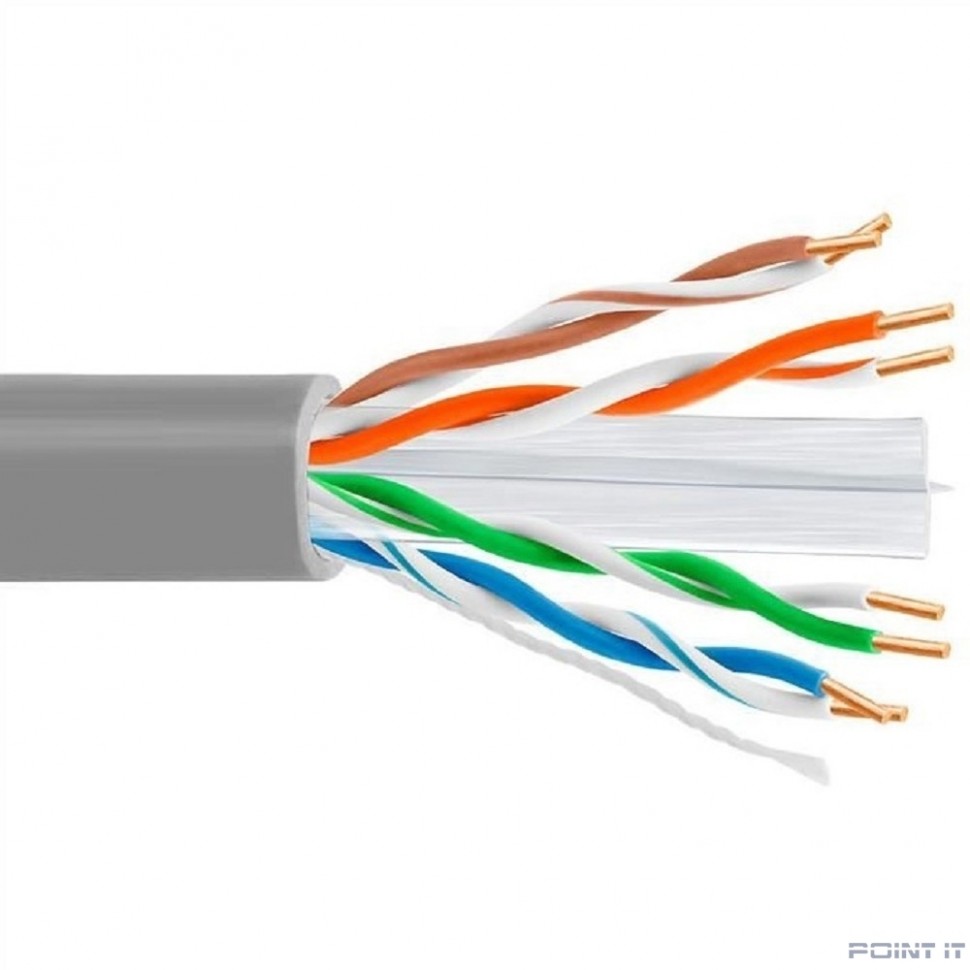 5bites Кабель US6575-305A витая пара UTP / SOLID / 6CAT / 23AWG / CCA / PVC / GREY / 305M