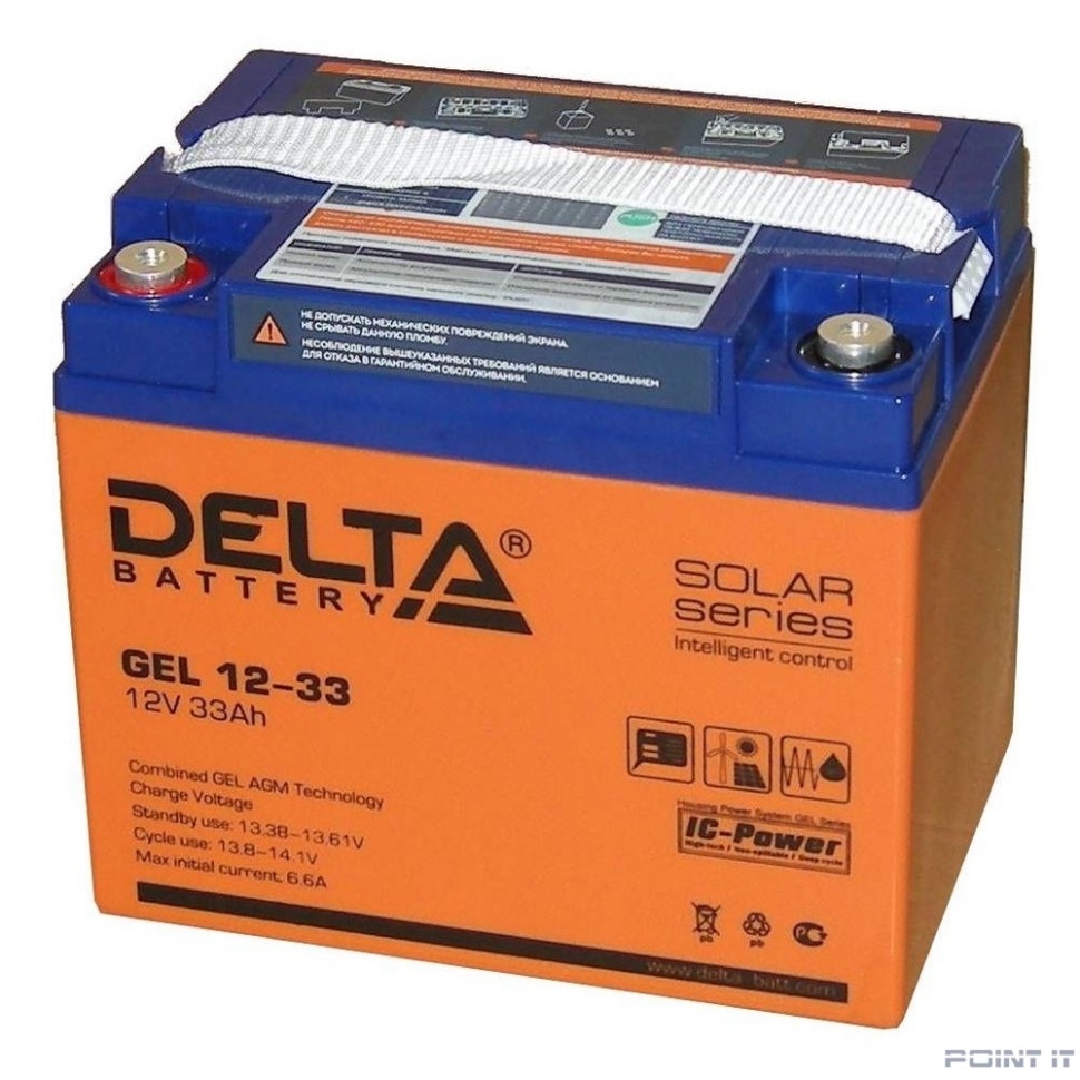 Delta GEL 12-33 (33 А\ч, 12В) свинцово- кислотный аккумулятор