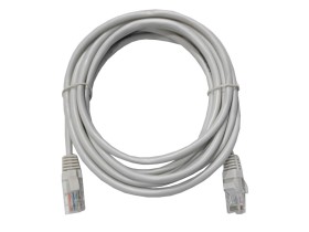 Патч-корд UTP4 cat.5е, 3.0м, CCA, LSZH, серый, литой коннектор NETKO Optima