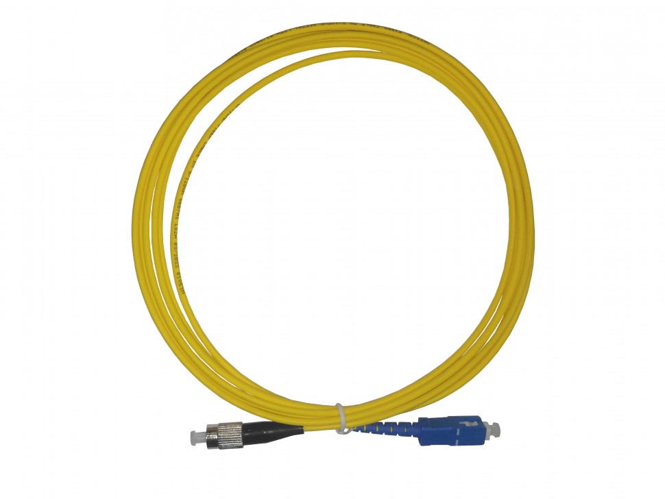 Патч-корд оптический переходной SC-FC/UPC SM Simplex 3.0мм 9/125, 3м, LSZH