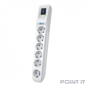 ZIS Сетевой фильтр  L (GP) 1,8м {5 розеток + 1 в формате GP, до 7 потребителей} (арт. 171)