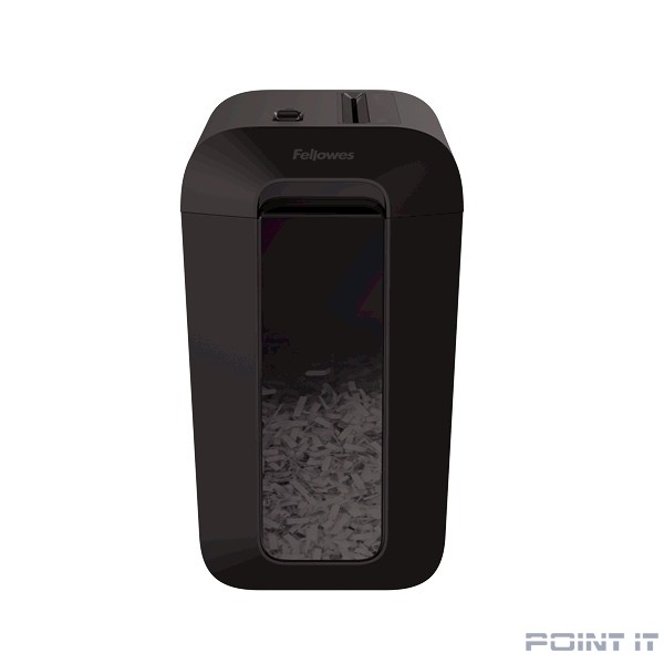 Fellowes Шредер PowerShred LX65 FS-44007(01), черный {DIN P-4, 4х37мм, 8 лст., 17 лтр., уничт.: скрепки,скобы,карты}