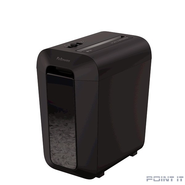 Fellowes Шредер PowerShred LX65 FS-44007(01), черный {DIN P-4, 4х37мм, 8 лст., 17 лтр., уничт.: скрепки,скобы,карты}