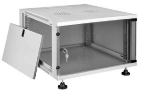 Шкаф настенный 12U серия NGQ (540х450х580), передняя дверь стекло, собранный, серый  S Netko РАСПРОДАЖА