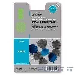 Cactus C4836A Картридж №11 для HP BIJ 1000/1100/1200/2200/2300/2600/2800, голубой